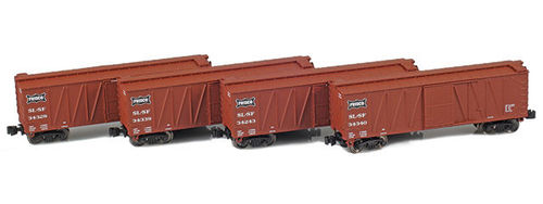 Frisco 40’ Outside braced boxcar #4-Pack