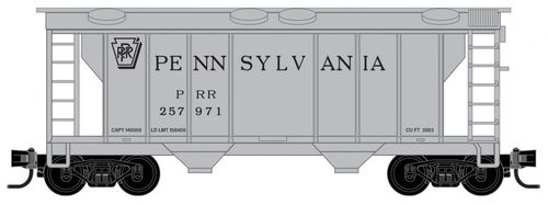 Pennsylvania Railroad PS-2 Two-Bay Covered Hopper #PRR 257912