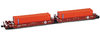 Gunderson MAXI-I articulated cars BNSF herald #237540 w/5 x GENSTAR containers
