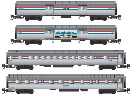 Amtrak Passenger Car 4-Pack