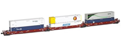 Gunderson MAXI-IV articulated cars Florida East Coast (patched) #55457