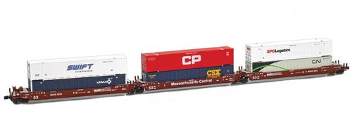 Gunderson MAXI-IV articulated cars Massachusetts Central #5253
