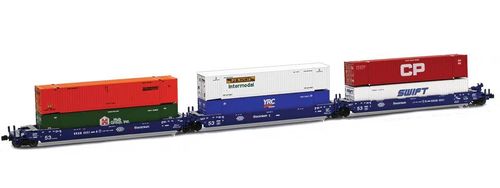 Gunderson MAXI-IV articulated cars Pacer Stack Train #6051