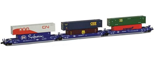 Gunderson MAXI-IV articulated cars Pacer Stack Train #6046