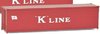40' Container K-Line red and white 2-Pack